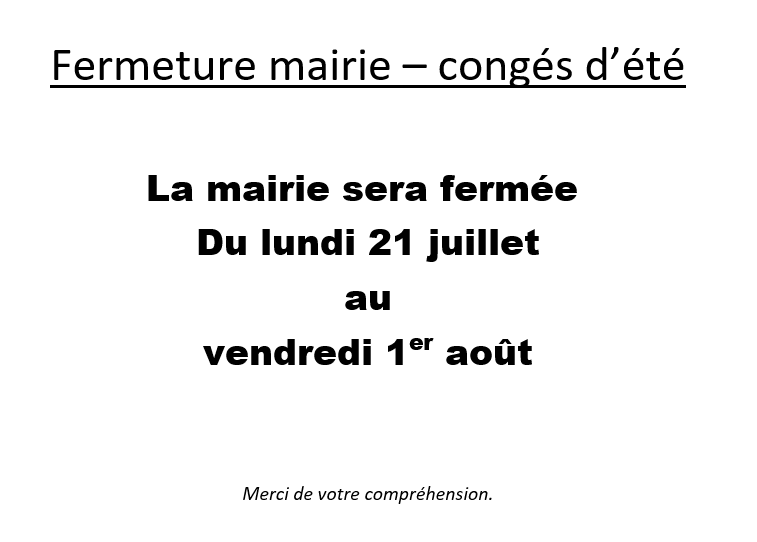 fermeture mairie