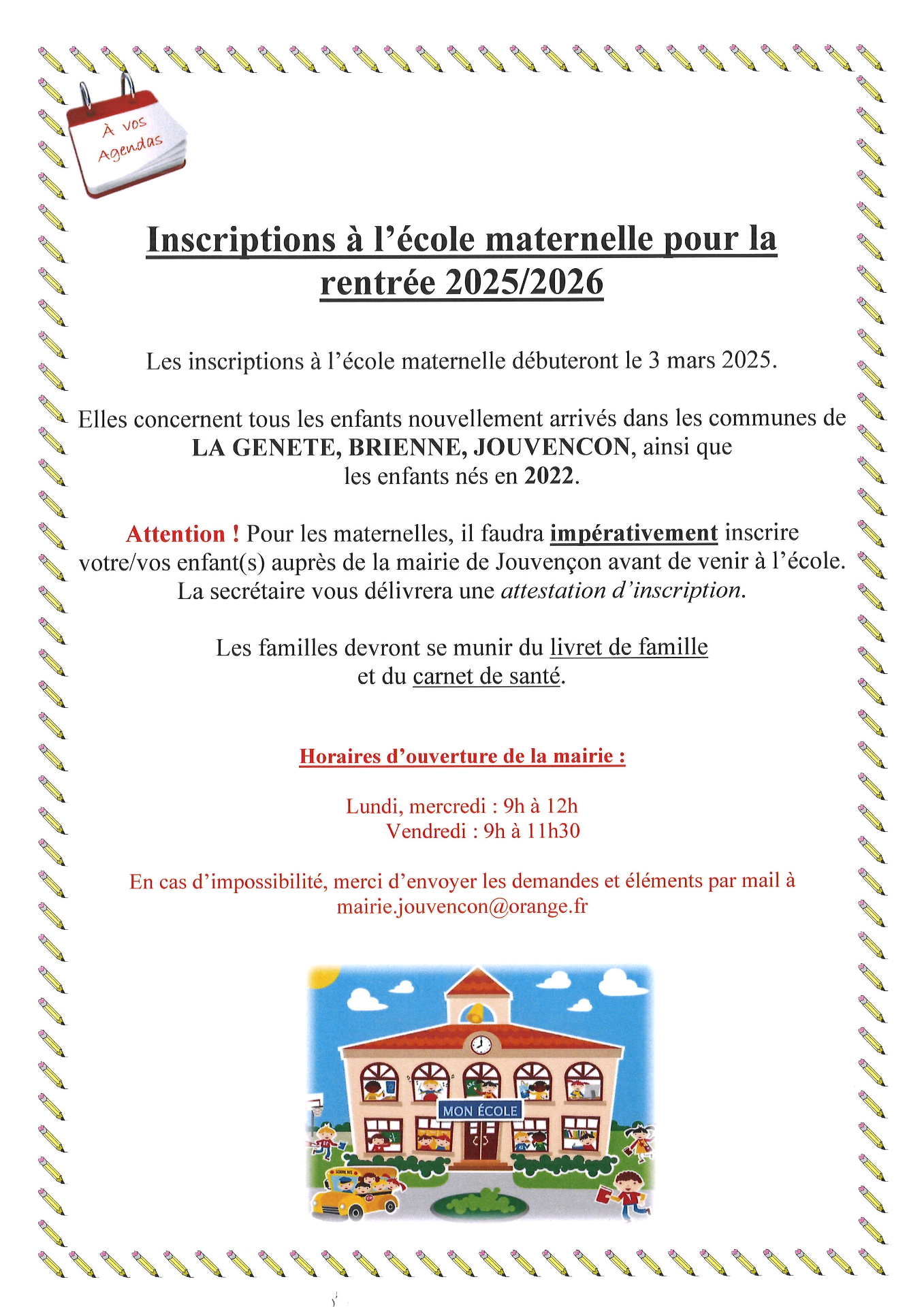 inscriptions 2025/2026