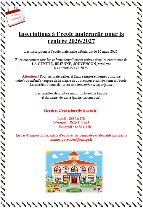Inscriptions école